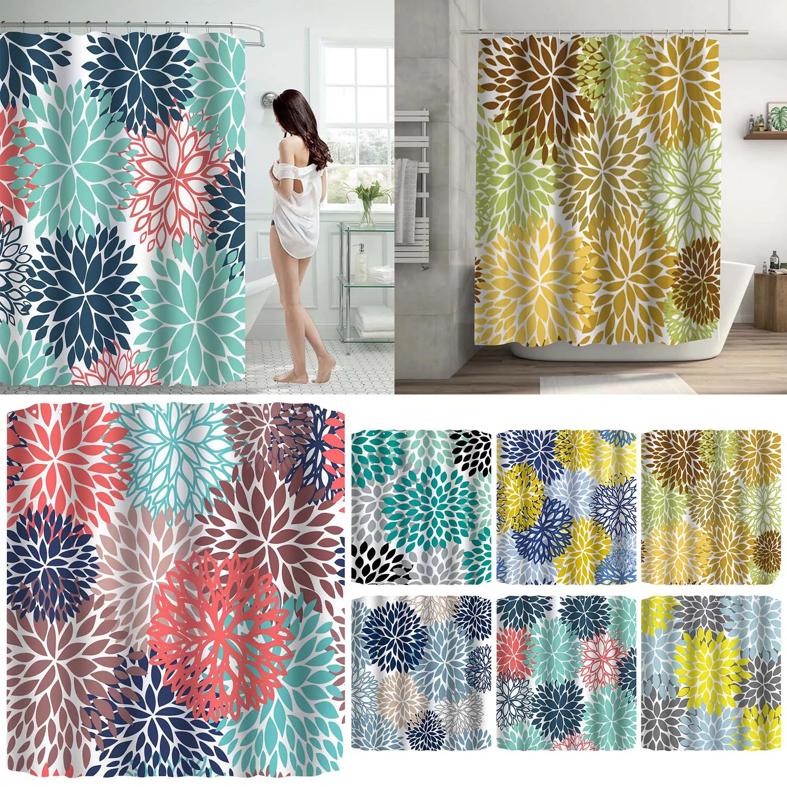 

Cream Shower Curtain Liner Extra Long Shower Curtain 70x70 Inch With 12 Plastic Hooks Waterproof Shower Curtain Bathroom Heavy