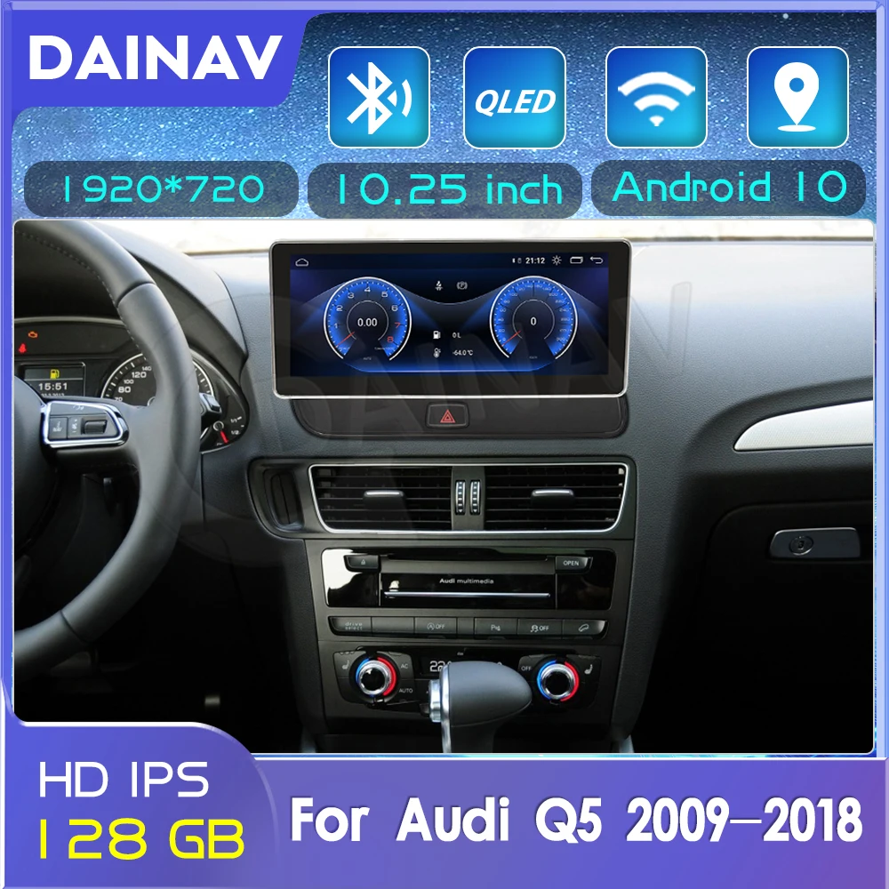 

128GB 2 Din Android 10.0 Car Radio For Audi Q5 2009-2018 Car Stereo Autoradio Auto Audio multimedia DVD player GPS Navigation