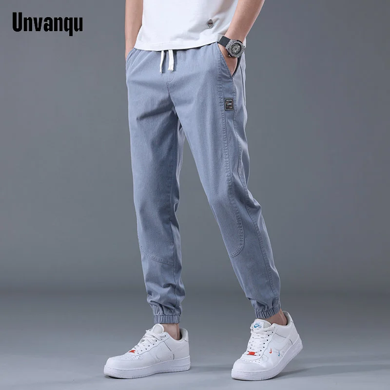 

UNVANQU Men's Harem Pants Spring Summer Thin Streetwear Trousers Male Cotton Jogging Sports Sweatpants Men Clothing Joggers 2023