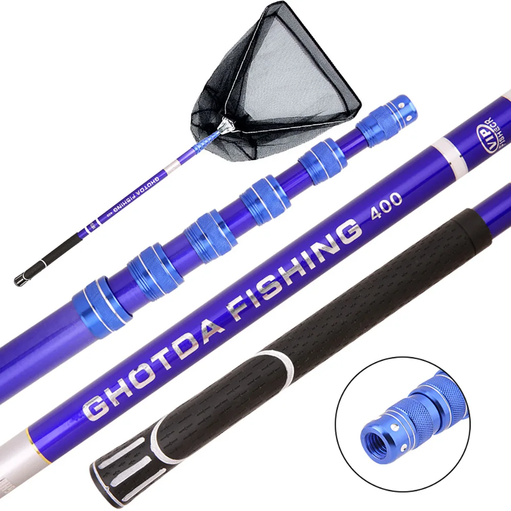 

4.0M 3.0M 2.1M Collapsible Fishing Nets Carbon Fiber Fishing Tools Small Mesh Foldable Landing Net Pole Casting Network Trap