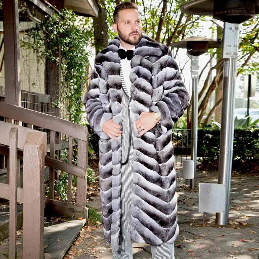 Мужская зимняя куртка из натурального меха