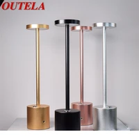 outela nordic table lamp contemporary rechargeable portable led bedside light for home bed room