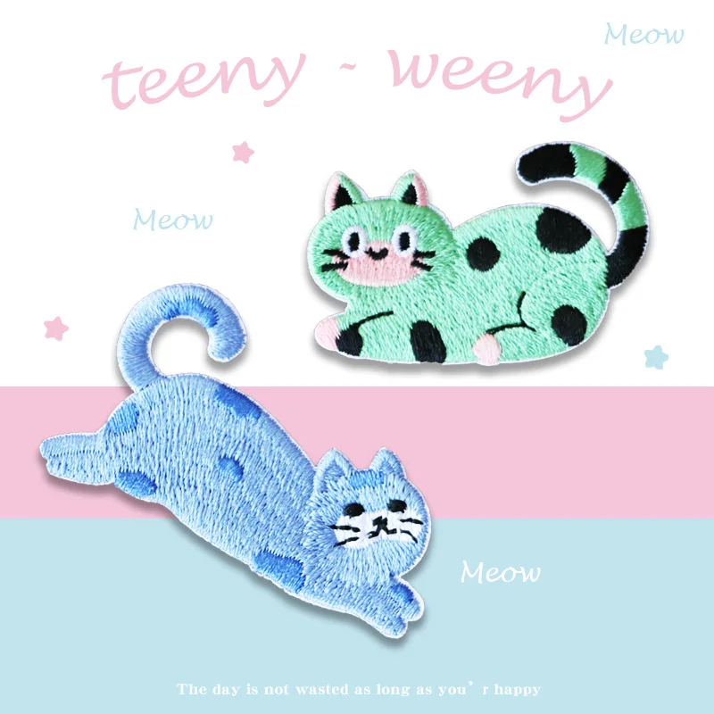 Самоклеящаяся нашивка с милым мультяшным котом декоративные сумки садовые