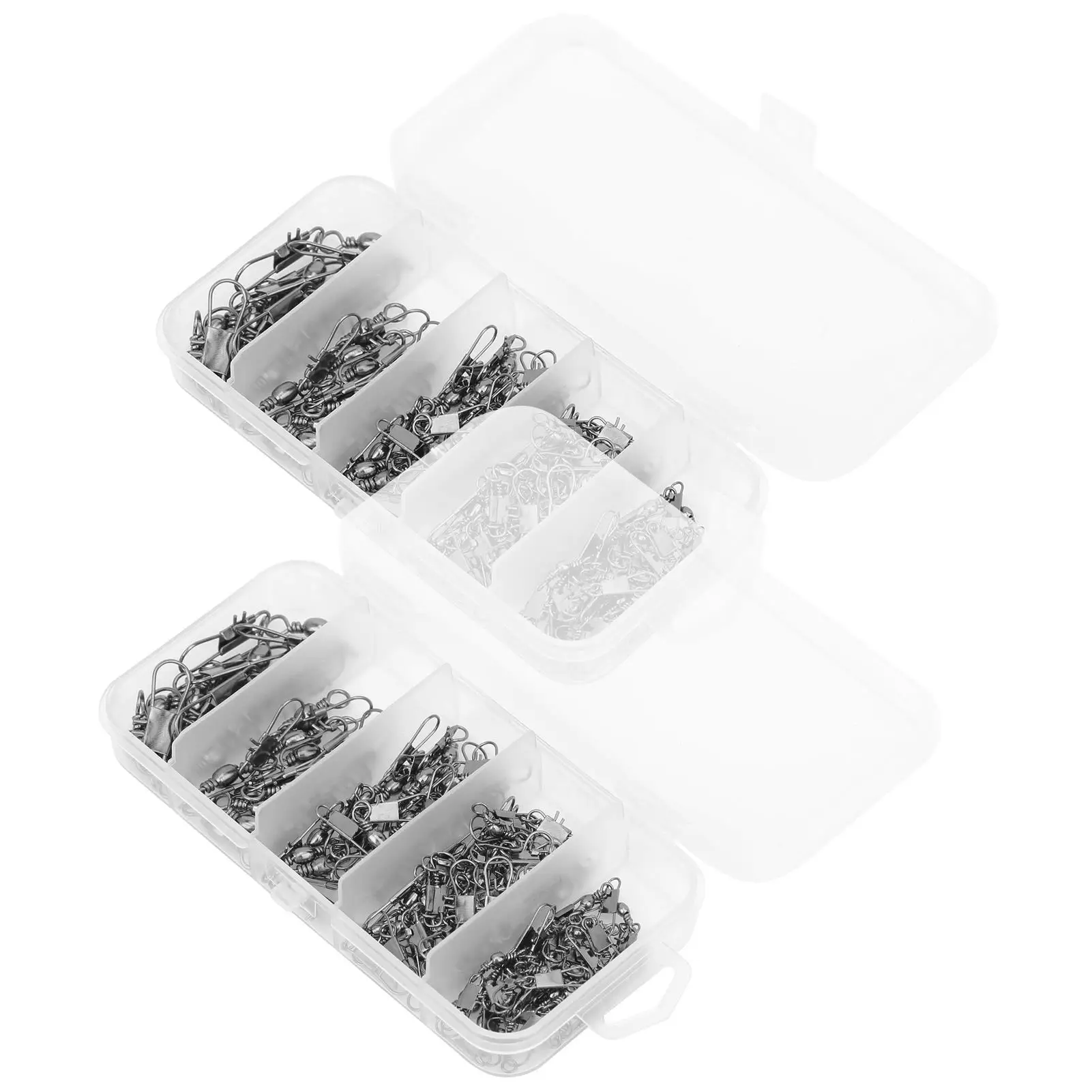 200 шт. рыболовные Вертлюги блокирующие защелки соединители 30-49 мм вращающийся