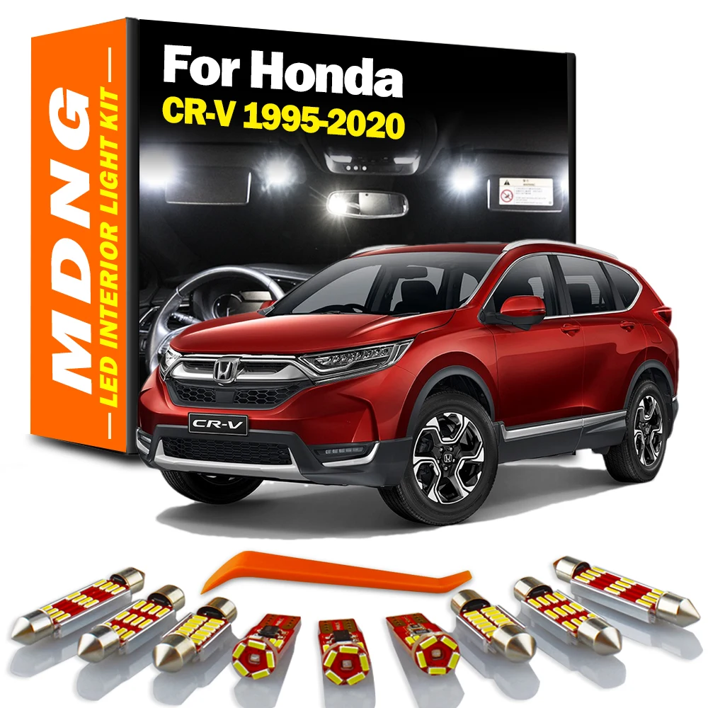 MDNG Canbus Car Bulbs LED Interior Dome Map Light License Plate Lamp Kit For Honda CRV CR-V 1995-2020 Auto Lighting Accessories