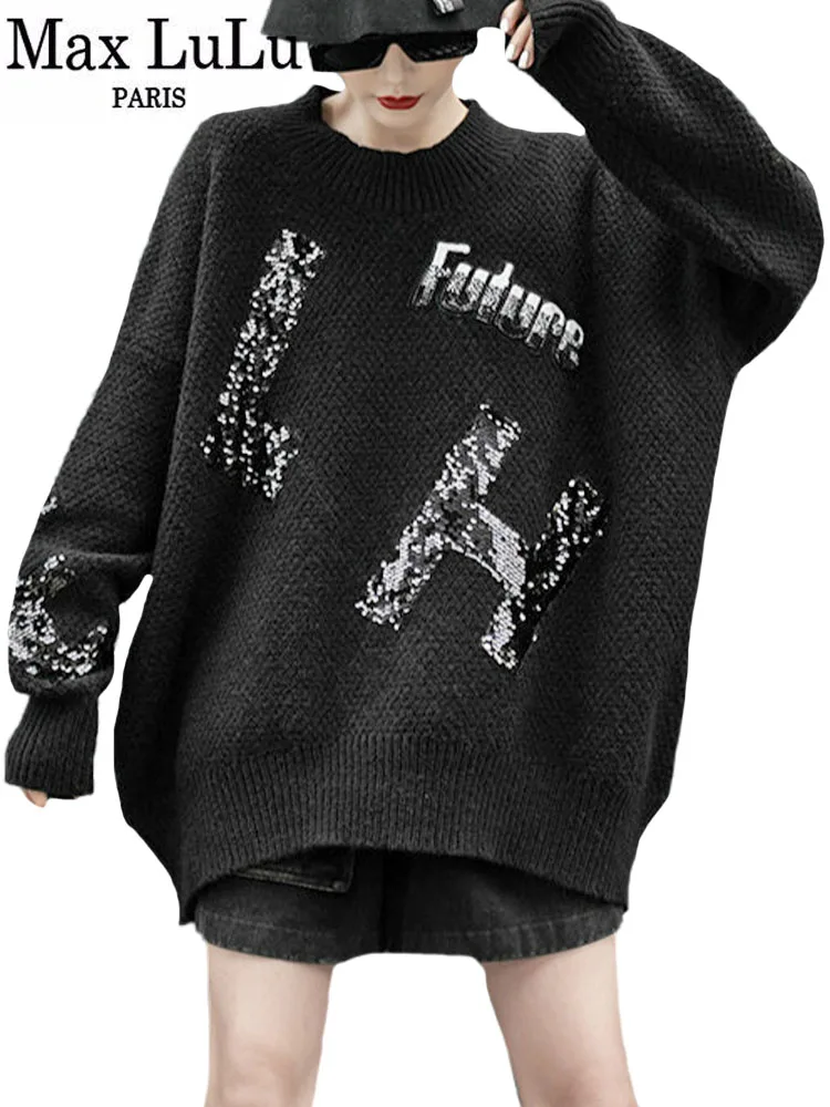 Max LuLu 2022 корейские модные женские винтажные зимние пуловеры панковские теплые