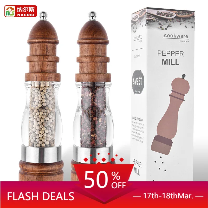 

Coffee Acrylic Grinder Pepper Mill Manual Pepper Grinder Grinder Ceramic Core Pagoda Seasoning Bottle Kitchen Tools