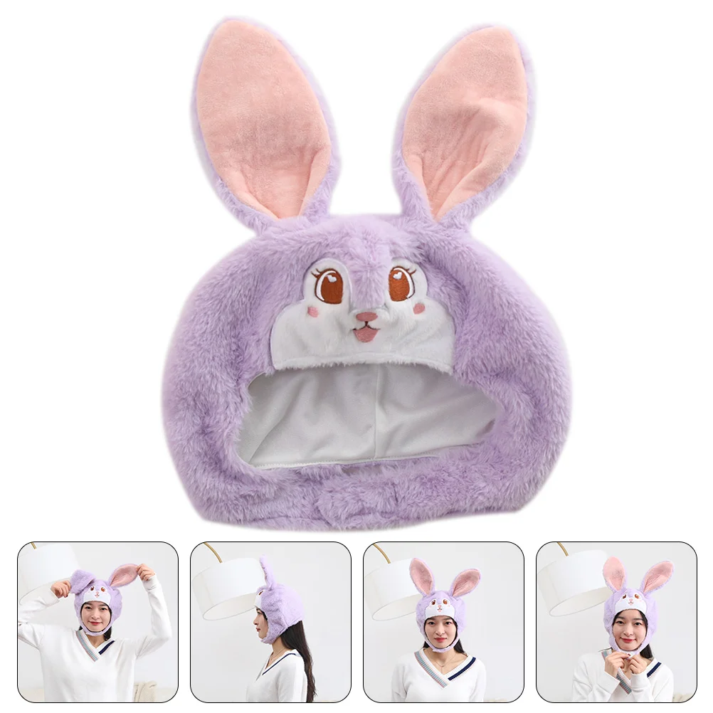 

Hat Rabbit Costume Chinese Year Zodiac Bunny Plush Cap Animal New Hats Party Funny Cosplay Theearmuffs Easter Ear Headwear