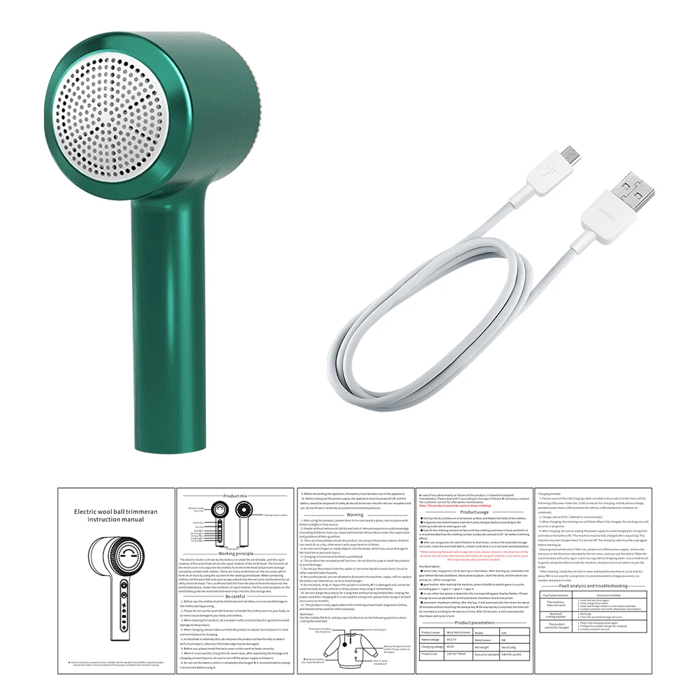 

Практичное домашнее портативное кресло ABS для одежды, бритва для ткани, постельное белье, портативный 4-скоростной USB-перезаряжаемый