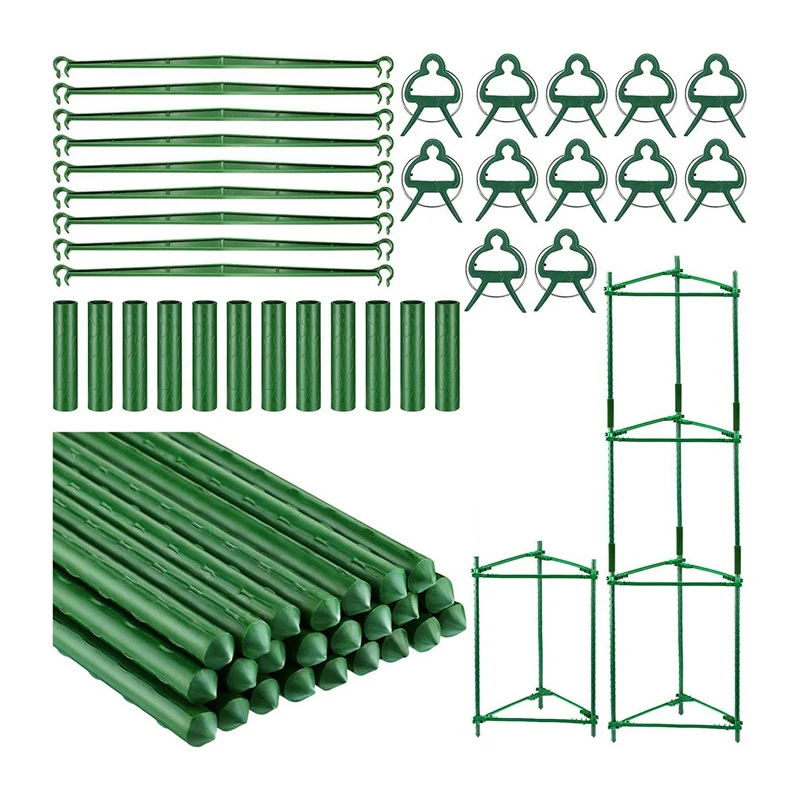 

Tomato Cages Supports Deformable Assembled Set Tomato Stakes Assembled Garden Stakes Climbing Plant Support 108 Pcs