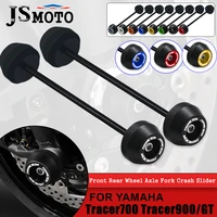 for yamaha tracer tracer900 900gt tracer700 700gt motorcycle rear front axle fork wheel cap crash sliders falling protector pad