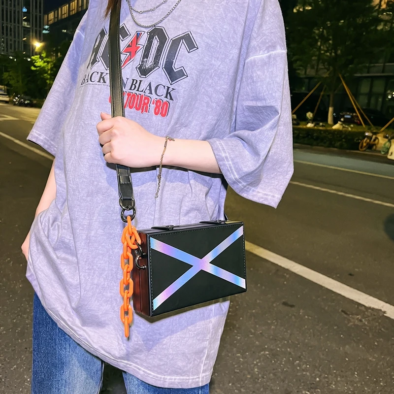 

Casual Mini Small Box Crossbody Bag For Women And Men Summer Street Sling Bag Phone Purse Pu Leather Satchel Messenger Bag Male