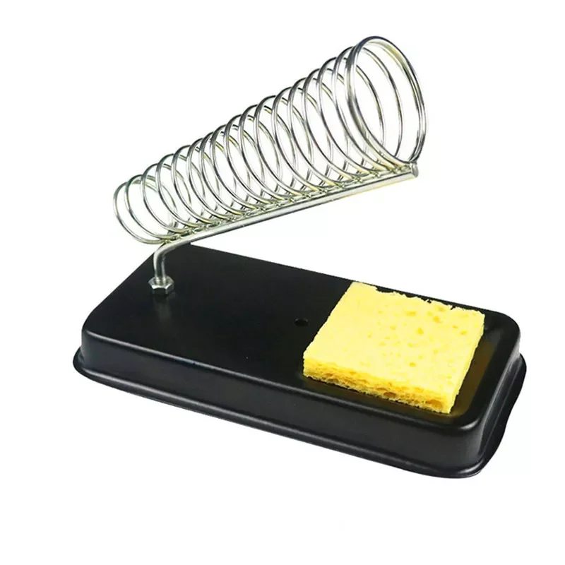 

Sale Soldering Iron Stand Holder Small with Solder Sponge Metal Support Station Generic High Temperature Resistance