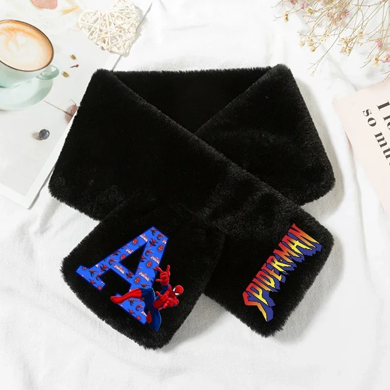 Плюшевый шарф Marvels Spidermans для мальчиков с буквами аниме экшн-фигурки шейный платок