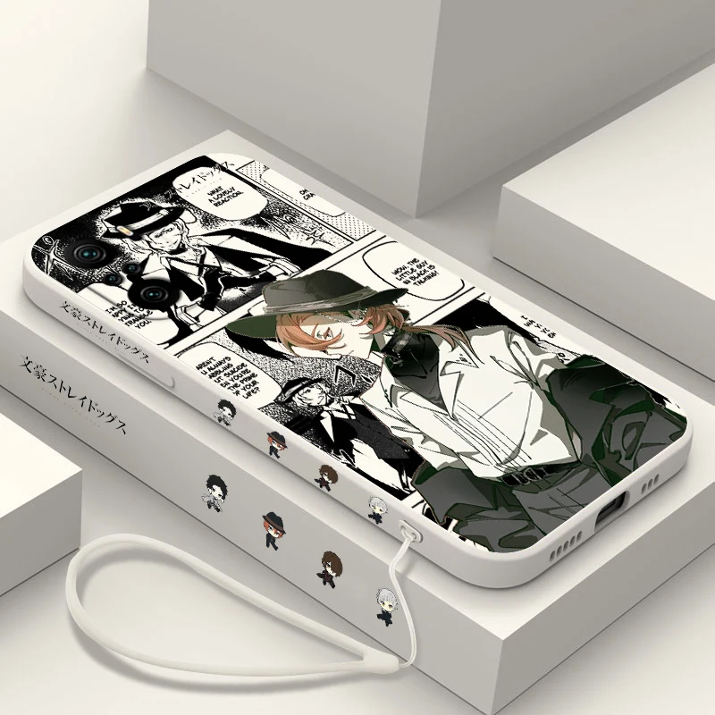 Bungo бродячие псы для Xiaomi Redmi Note 13 12 12Pro 11 11S 11T 10S 10 Pro Plus зеркальный чехол телефона с