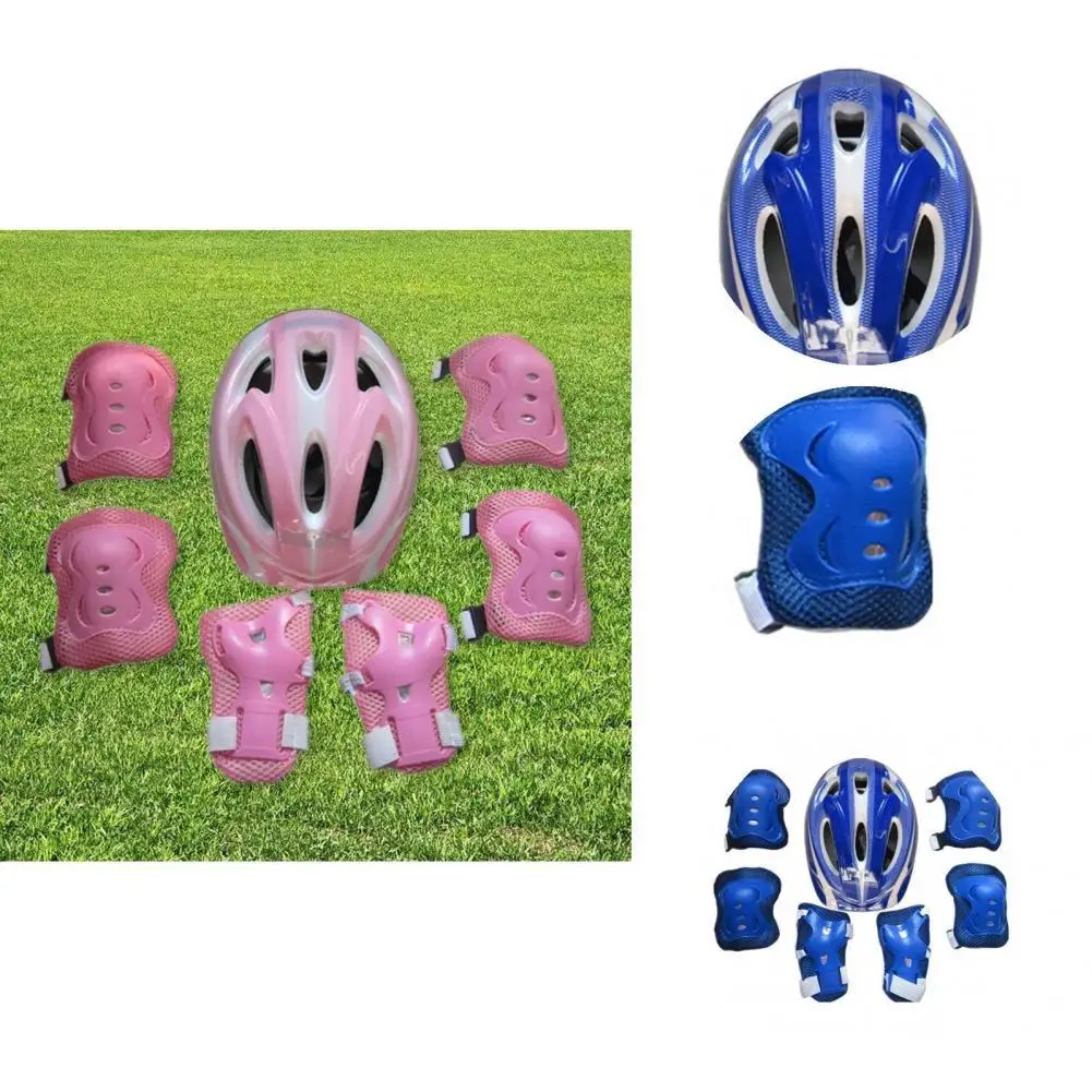 

7Pcs/ Set Palm Guards Durable Heavy Duty Ergonomic Design for Riding Skates Elbow Pads Kids Safety Knee Pad