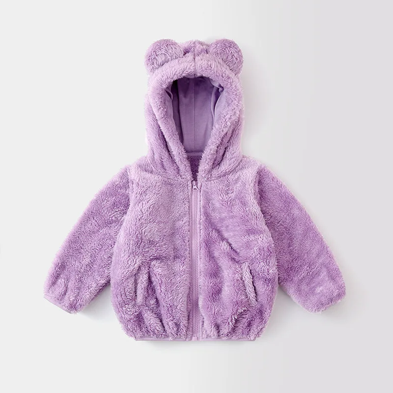 

1-6Y Autumn Winter Baby Girls Jacket Boys Fleece Coat Cotton Fashion Kids Warm Hooded Outerwear Children Clothing Infant Outfit