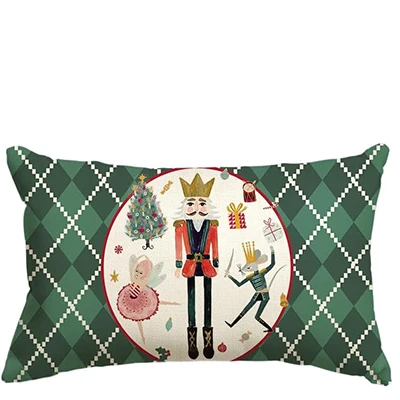 

Льняная рождественская наволочка для подушки 30x50 см