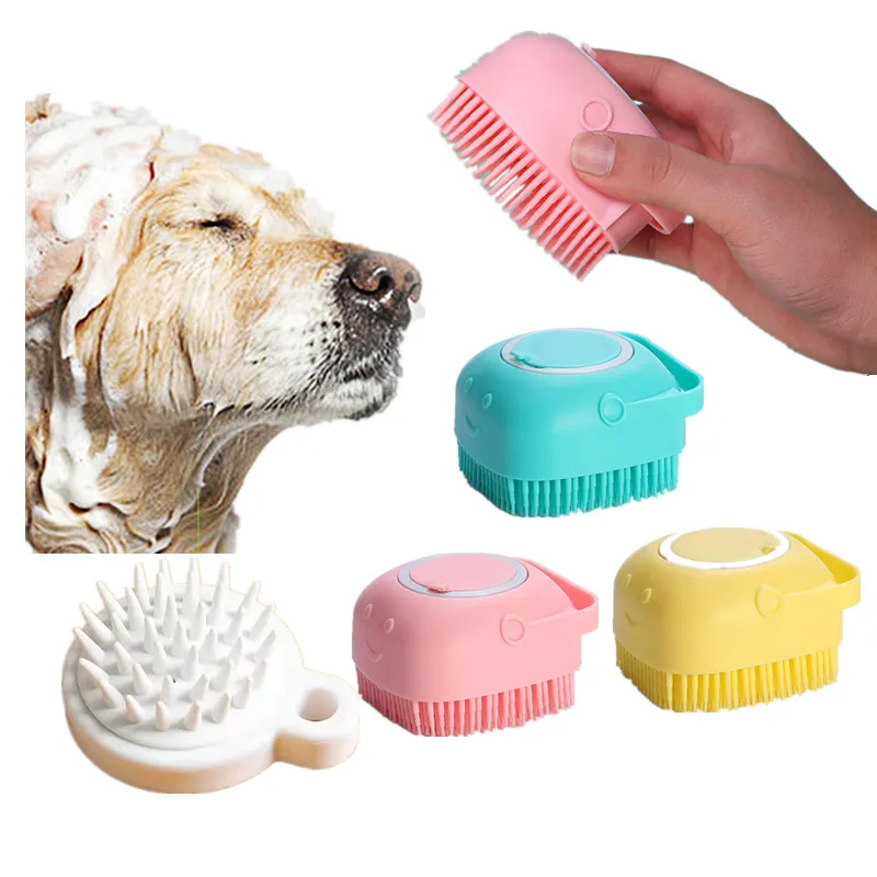 Pet Dog Cat Massage Silicone Bath Filling Liquid Rubbing Back Towel Bath Shampoo YJ056 1