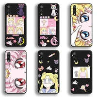 cute cartoon sailor moon phone case for huawei honor 30 20 10 9 8 8x 8c v30 lite view 7a pro