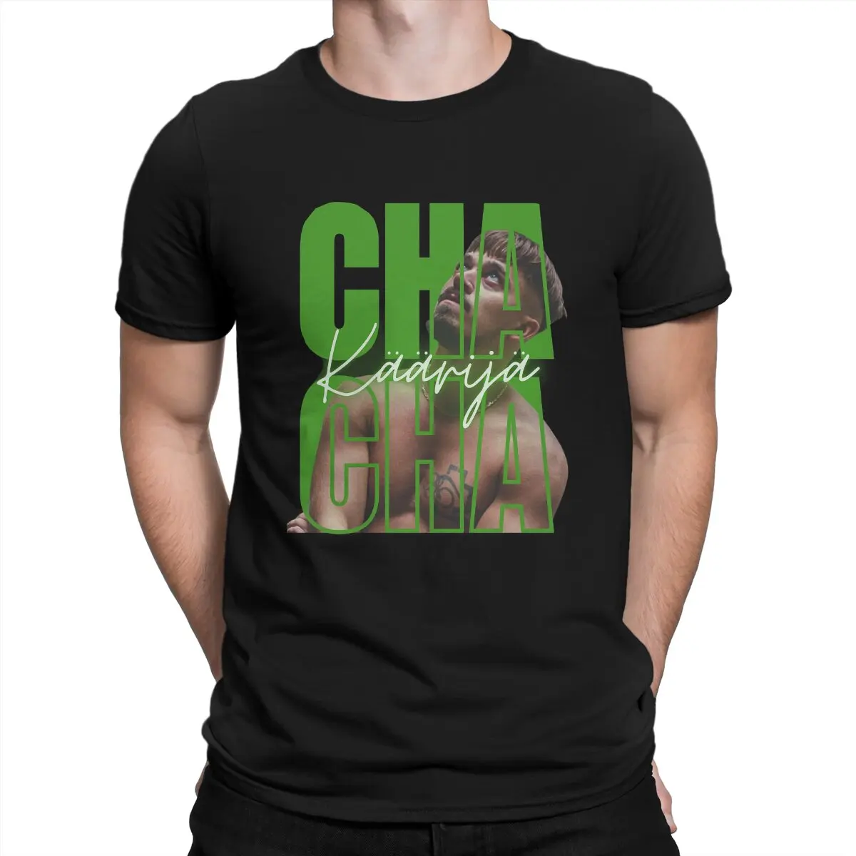 

Kaarija Cha Cha Cha Man's TShirt Eurovision Song Contest Contestant O Neck Short Sleeve Fabric T Shirt Humor Top Quality