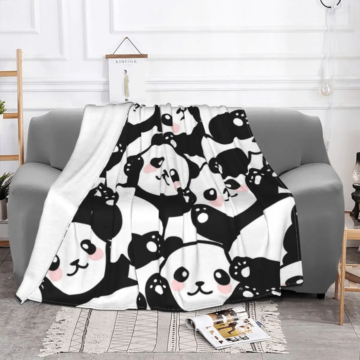 

Одеяло "Панда" Бархатный текстиль Декор мультфильм Животные Природа многофункциональные мягкие одеяла для дома спальни одеяло