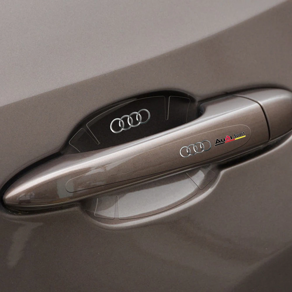 Защитная пленка для дверных ручек автомобиля аксессуары Audi S Line A4 B8 B7 A3 8P 8V A6 C7 C6 Q5 8R