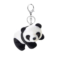 plush panda keychain cartoon panda pendant backpack handbag pendants soft kawaii keychains car bag keyrings birthday gifts
