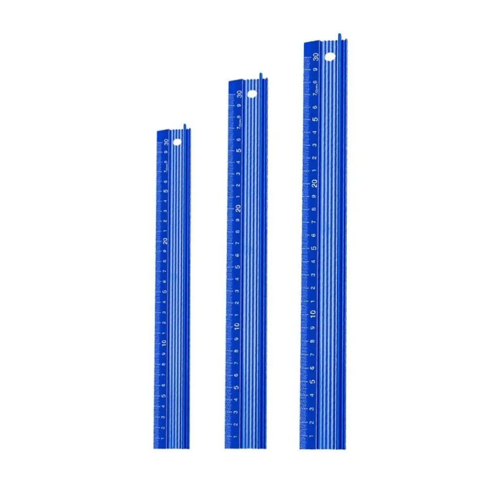 

Straight Straight Scale Ruler New Blue Aluminum Alloy Aluminum Alloy Ruler 3 Sizes Professional Calibration Ruler Woodworking
