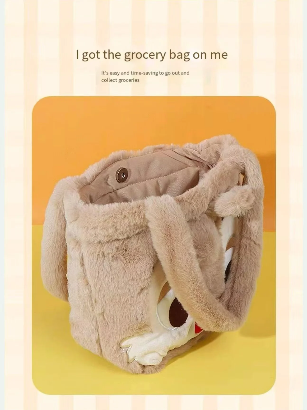 Miniso Chichititi большая голова милый мультфильм плюшевая сумка для хранения ручная