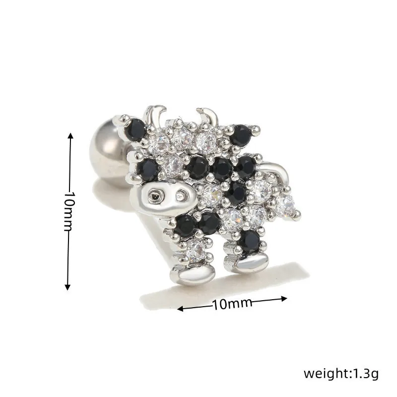 Женские серьги-гвоздики для пирсинга украшение в стиле хип-хоп с геометрическим