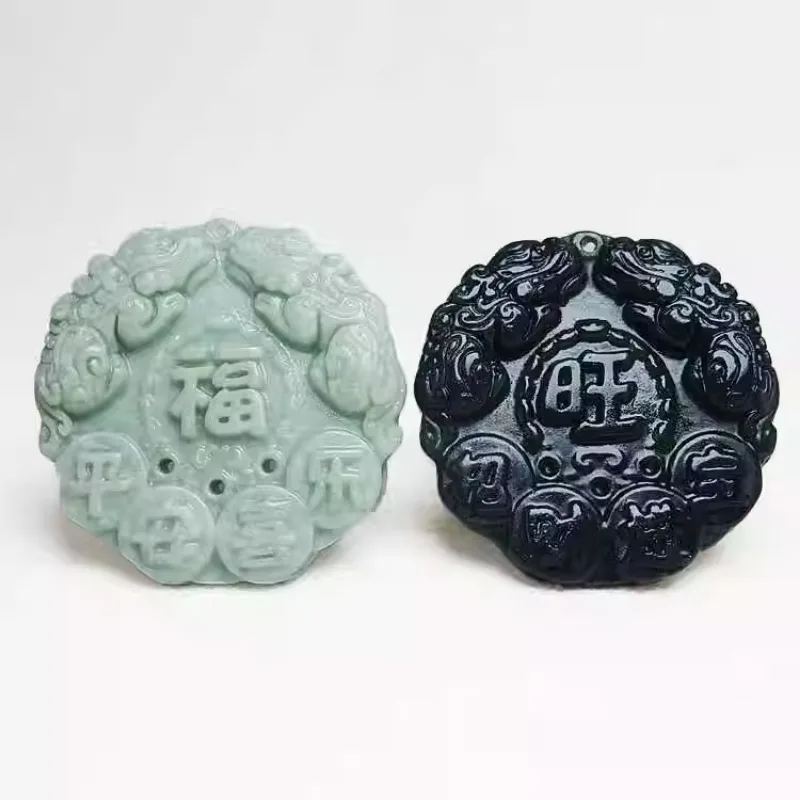 Двусторонняя подвеска Guizhou из нефрита с желанием получить деньги ювелирные