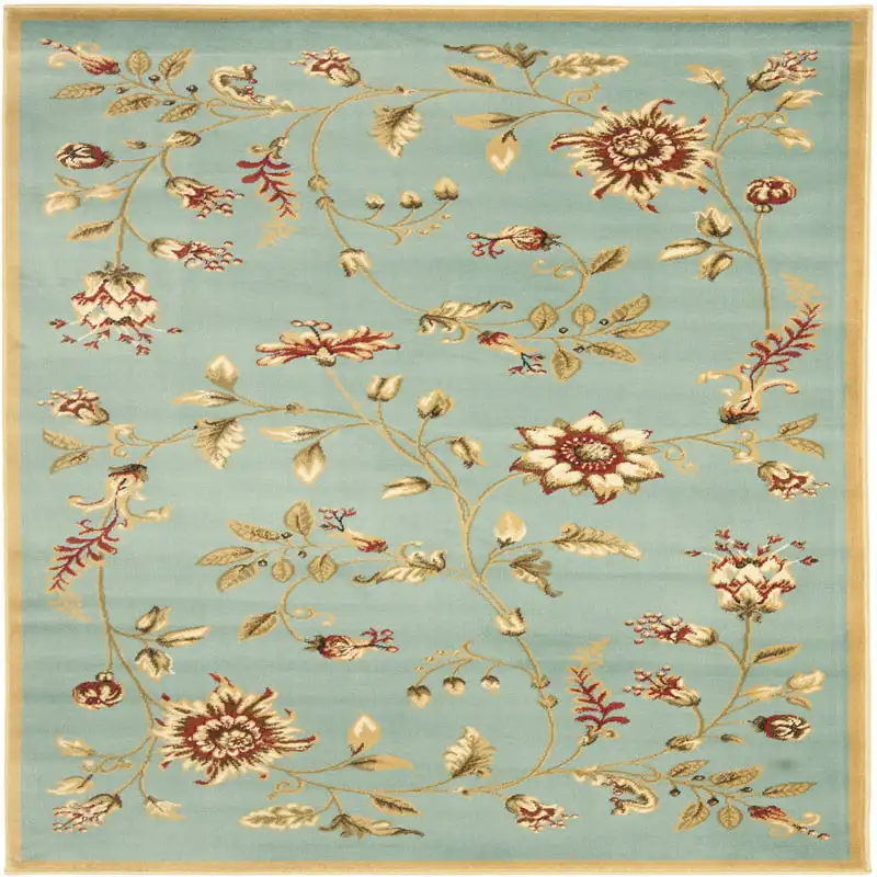 

Milo Floral Border Area Rug, Blue/Multi, 3'3" x 5'3"