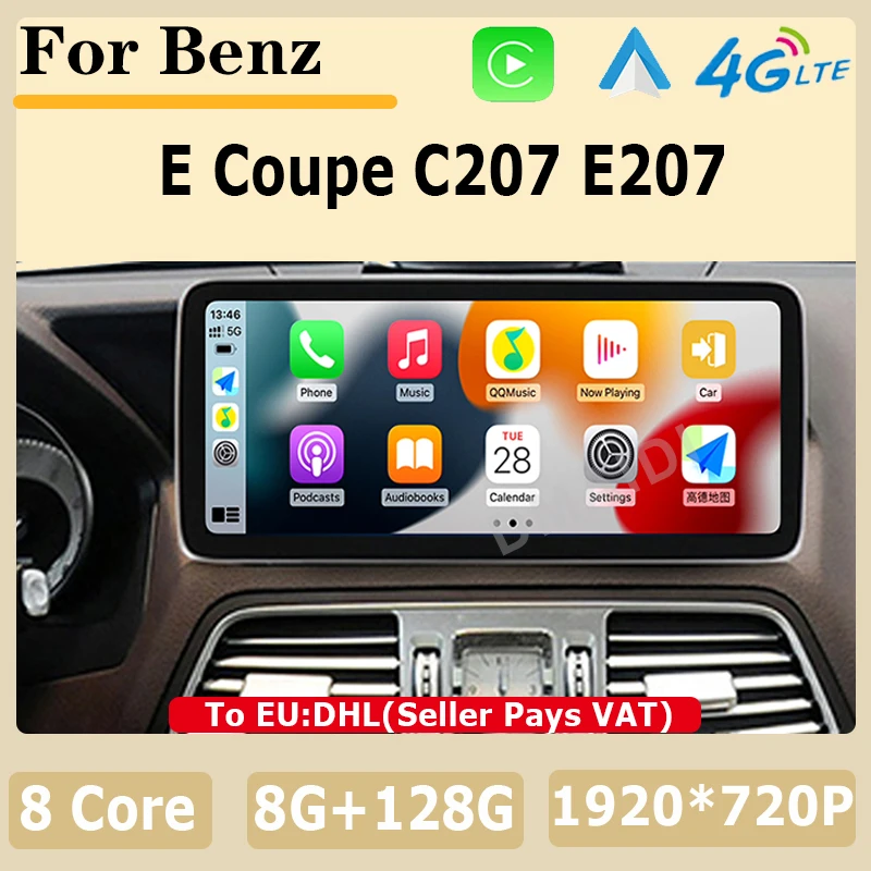 

Navigation For Mercedes Benz E Coupe C207 A207 Factory Price Android13 System Apple Carplay AUTO Car Video Player Multimedia GPS