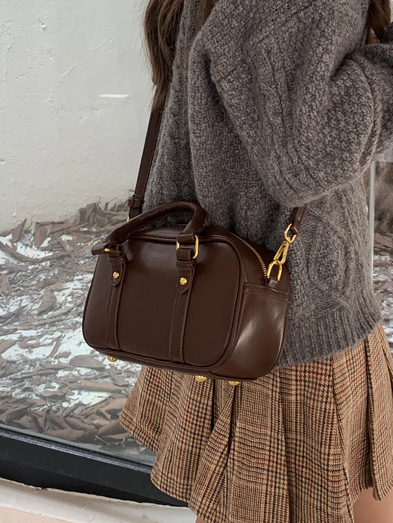 Винтажные женские сумки с ручками из искусственной кожи