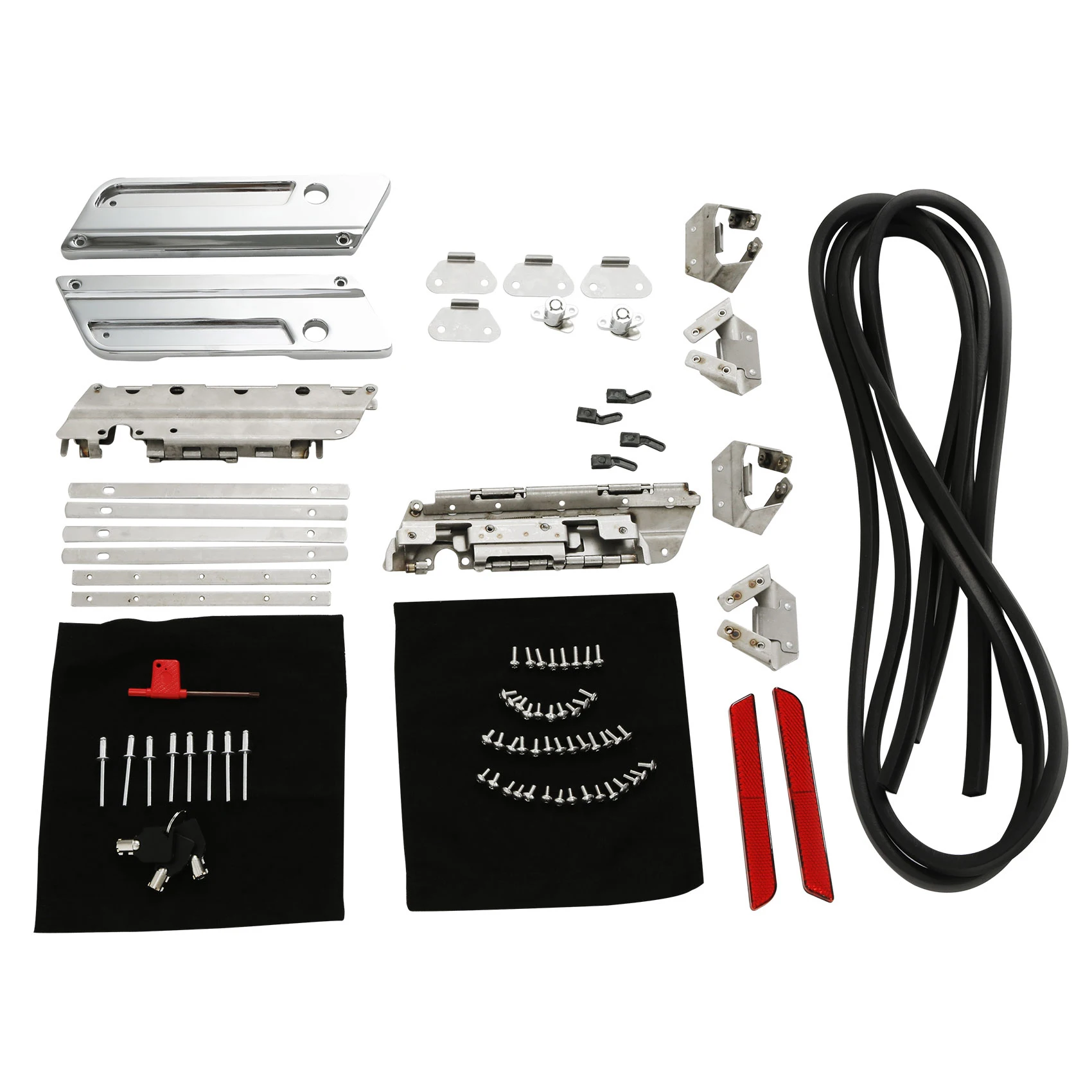 

Hard Bag Saddlebag Hardware Latch Hinge Lock Kit For Harley Road King Electra Glide 1993-2013