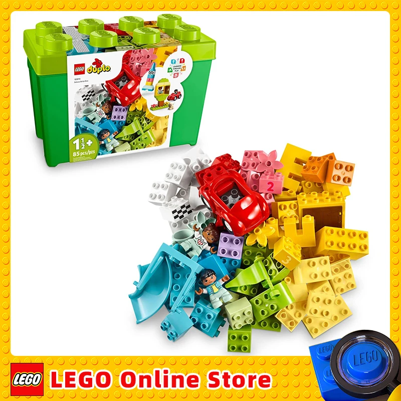 

LEGO & DUPLO Classic Deluxe Brick Box 10914 Building Toy Set for Kids, Toddler Boys and Girls Ages 18mos+ (85 Pieces)