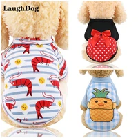 winter dog clothes sweater coat jacket for small dogs clothes puppy shrimp pineapple fruits print cotton pet clothing chihuahua
