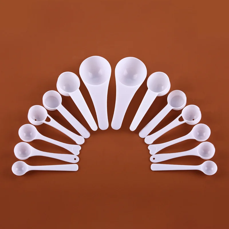 

Measuring Spoon Plastic Multifunctional 5pcs/10pcs 1g 3g 5g 10g 15g Spoon Powder Liquid Spoon Kitchen Accessories