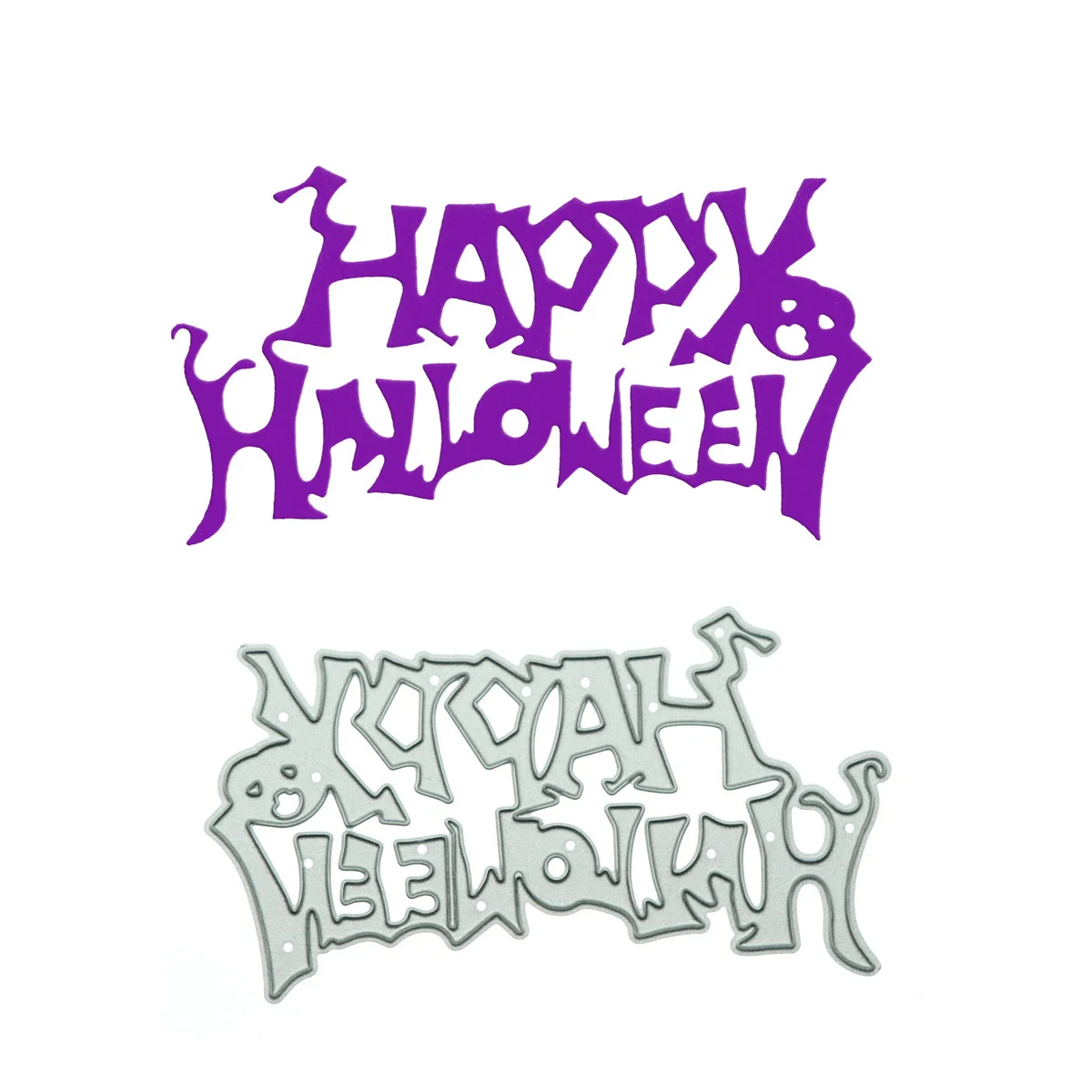 

Creapy Счастливый Хэллоуин письмо высечка для фотопостера Украшение скрапбукинг поставка материала