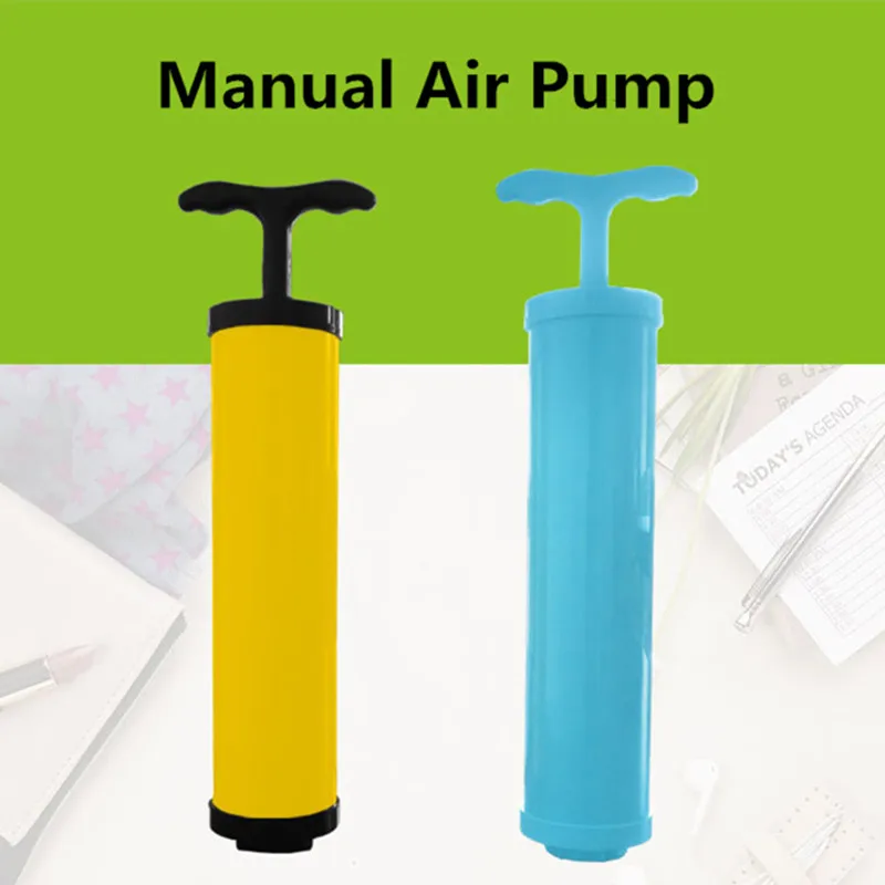 

portable Vacuum Compressed Bag Hand Pump One-Pipe Color Random Manual Compression pouch Air Organizer Household Accessories item