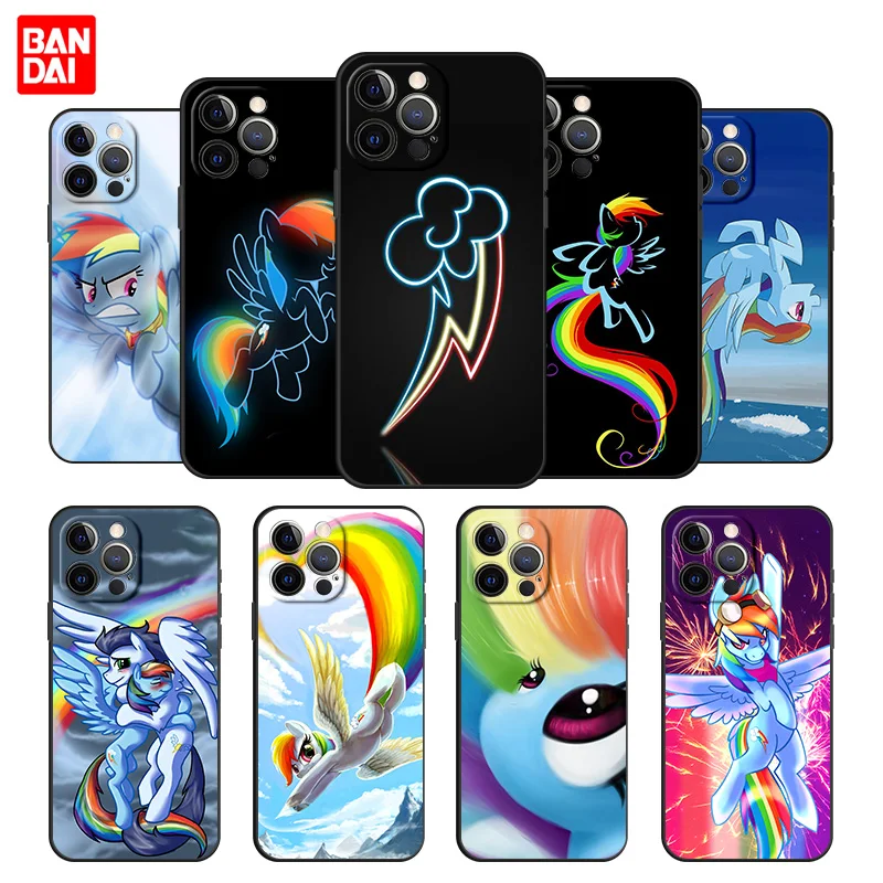 

Cover Case for iPhone 11 12 13 Pro Max SE 2020 11pro 12pro 13pro Mini Shell Bag SoftCartoon Little Pony Rainbow Dash