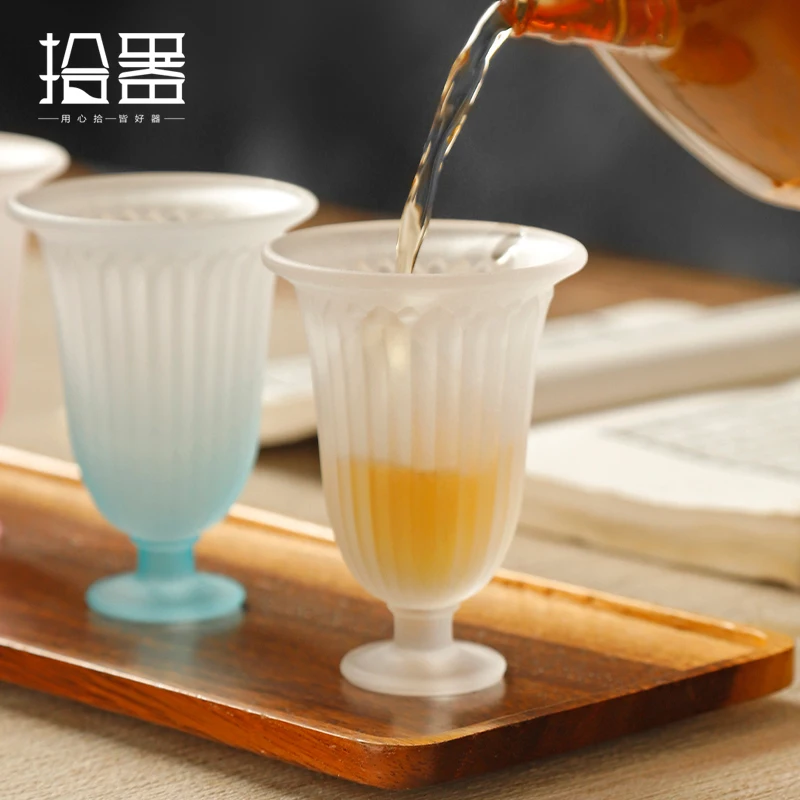 Стеклянная чашка-держатель искусственная прозрачная стеклянная маленькая