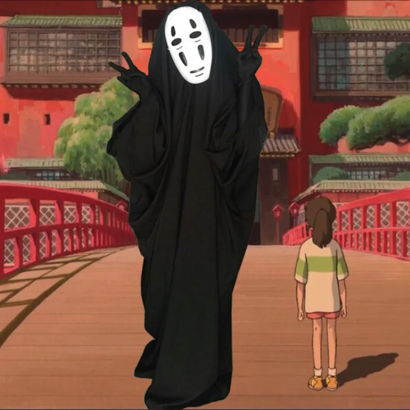 Мужской костюм для косплея без лица с аниме Унесенные призраками маской и