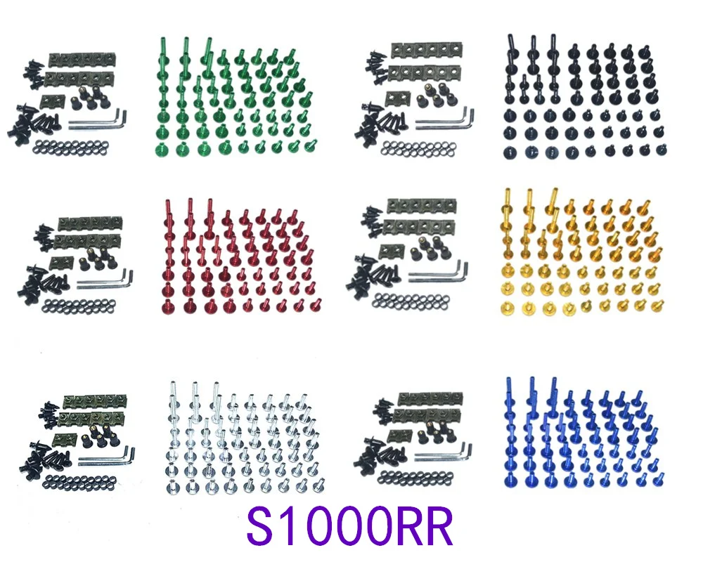 

Motorcycle Complete Fairing Bolts Kit Bodywork Screws For Fit BMW S1000RR (NOT COMP VER) 2010 2011 2012-2014