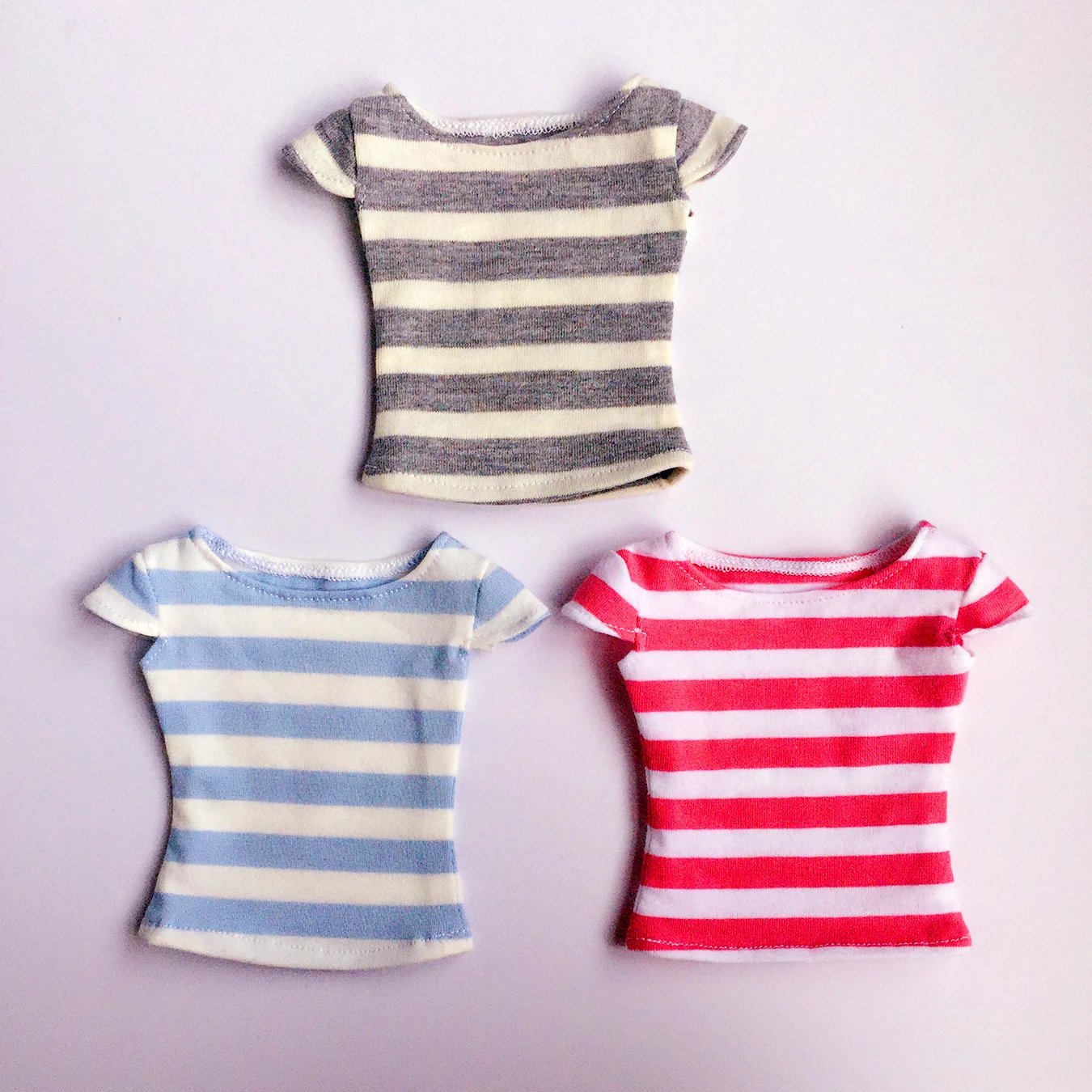 [Wamami] 06 # серая/синяя/Розовая полосатая футболка для девочек 1/4MSD 1/3 1/6 SD DZ AOD BJD Doll