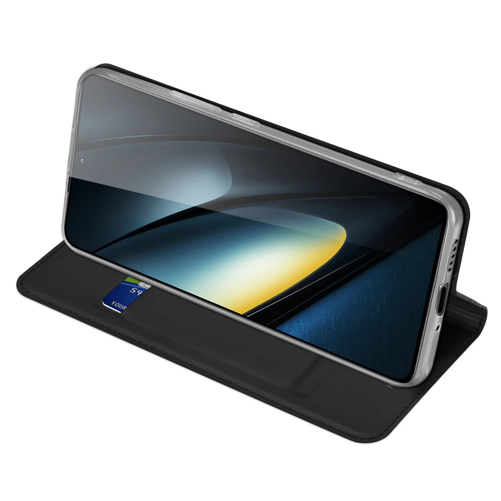 Роскошный откидной ультратонкий кожаный кошелек DUX DUCIS для Xiaomi Redmi K70 Pro