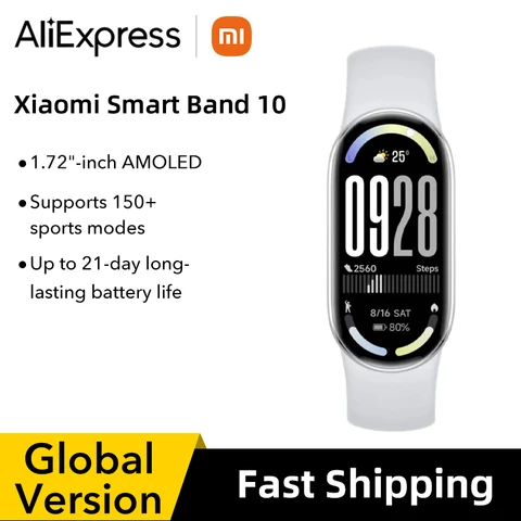 Xiaomi Smart Band 10 - Умный фитнес-браслет с мониторингом активности и сердечного ритма — фото устройства