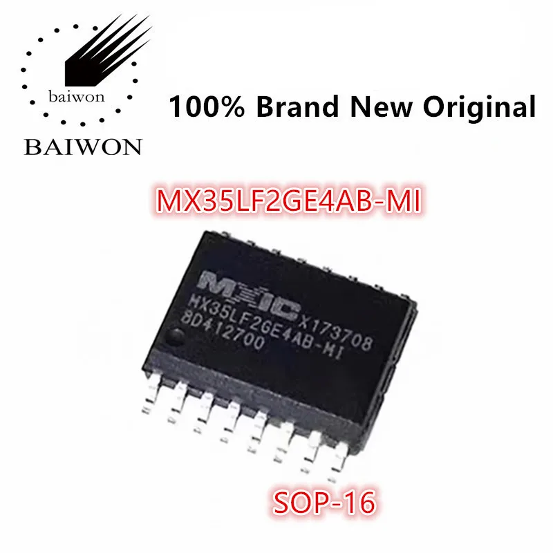 

100%New Original MX35LF2GE4AB-MI Storage chip SOP-16 original stock SPI NAND2GBIT 256X8 MX35LF2GE4AB-MI