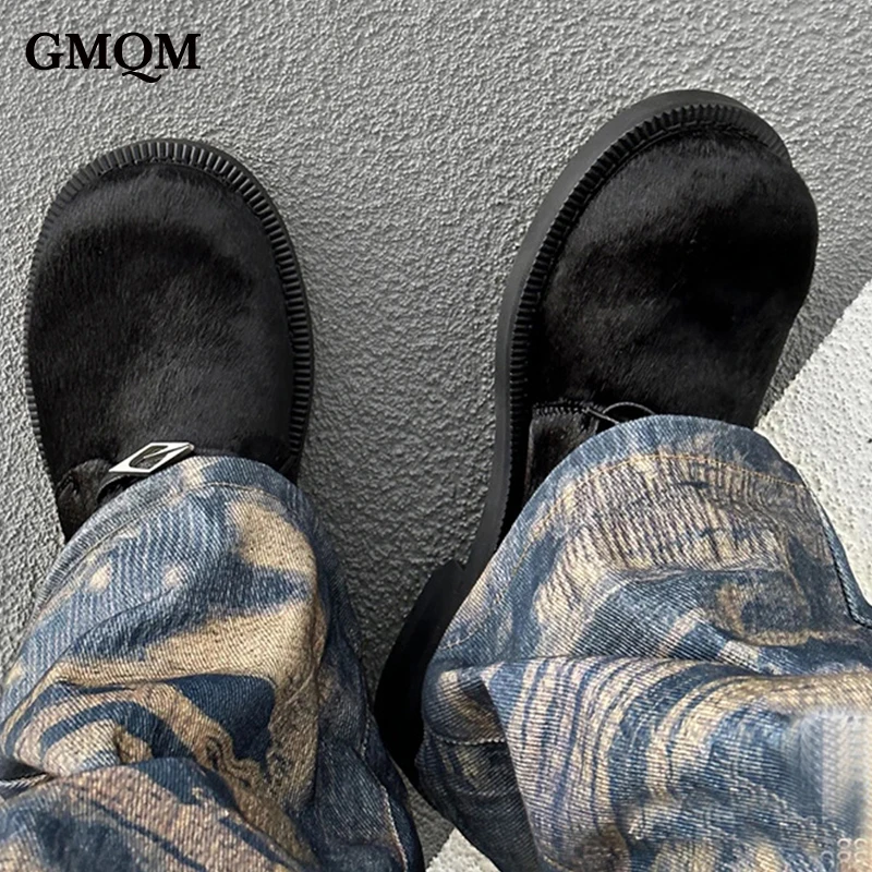 Модные женские лоферы GMQM на толстой подошве повседневная обувь из натуральной